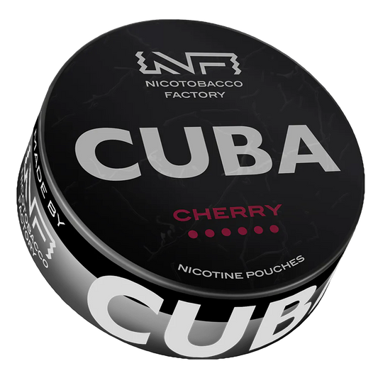 cuba black cherry nicotine pouches 66mg ultra strong bolsitas nicotina sabor cereza alternativa snus españa