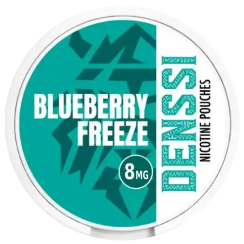 DENSSI Blueberry Freeze snus blanco sabor arándano con efecto hielo