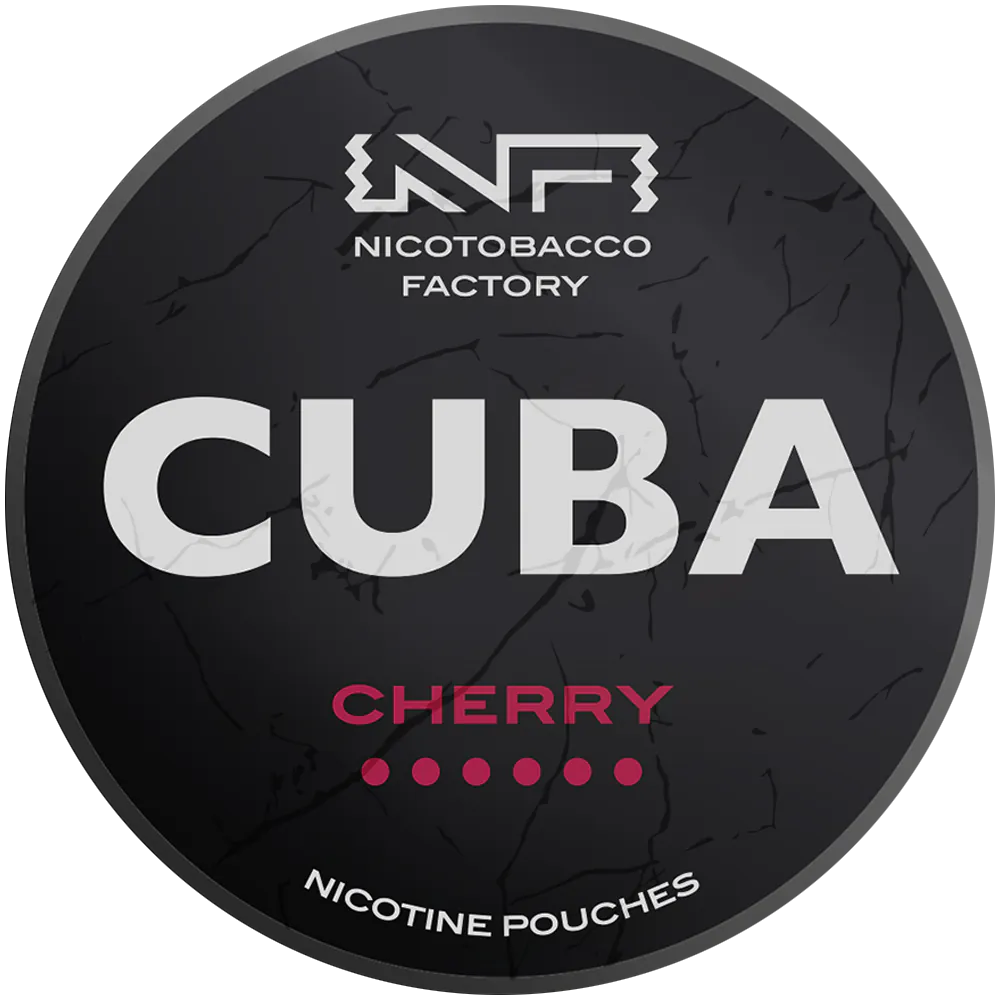 comprar cuba black cherry 66mg bolsas de nicotina extra fuertes sabor cereza madura snus sin tabaco