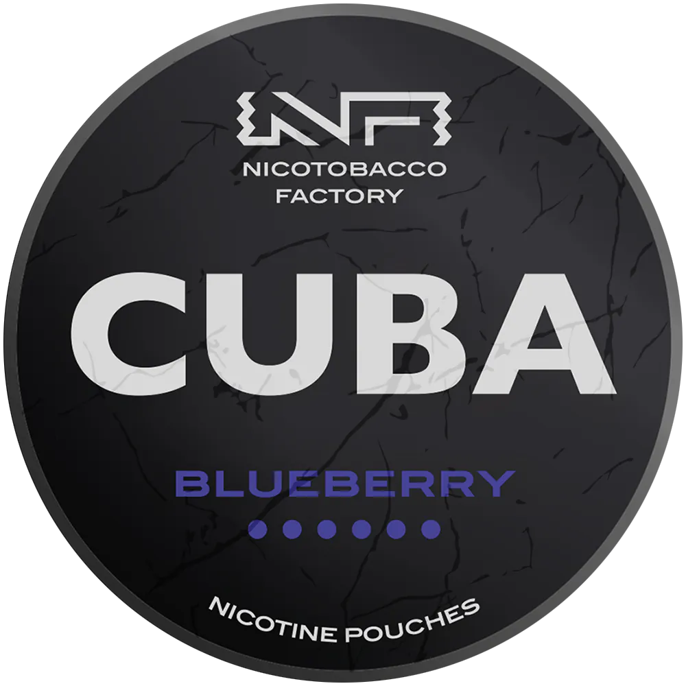 comprar cuba black blueberry 66mg bolsas de nicotina extra fuertes sabor arándano intenso snus sin tabaco