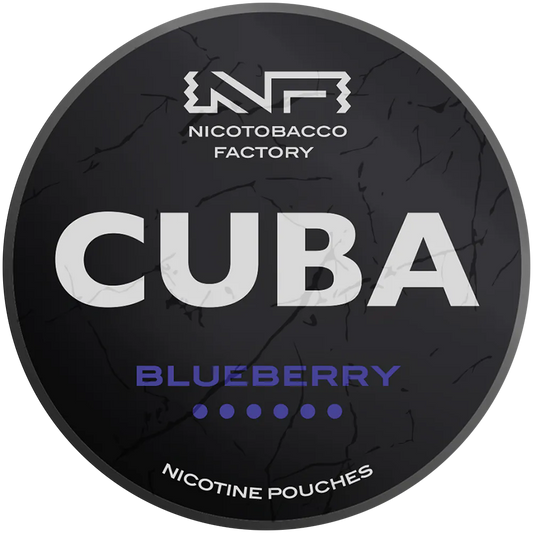 comprar cuba black blueberry 66mg bolsas de nicotina extra fuertes sabor arándano intenso snus sin tabaco
