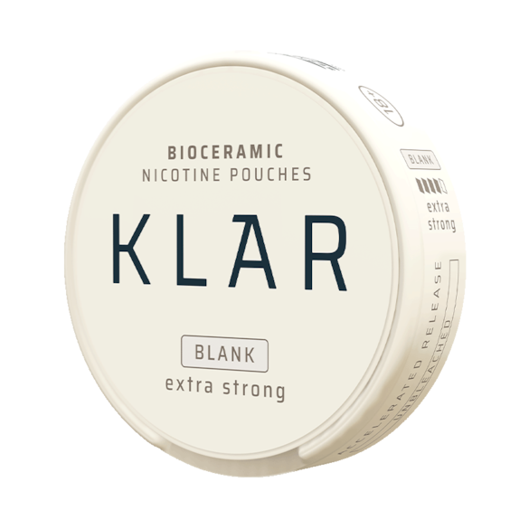 KLAR Blank Extra Strong Slim nicotine pouches snus blanco fuerte