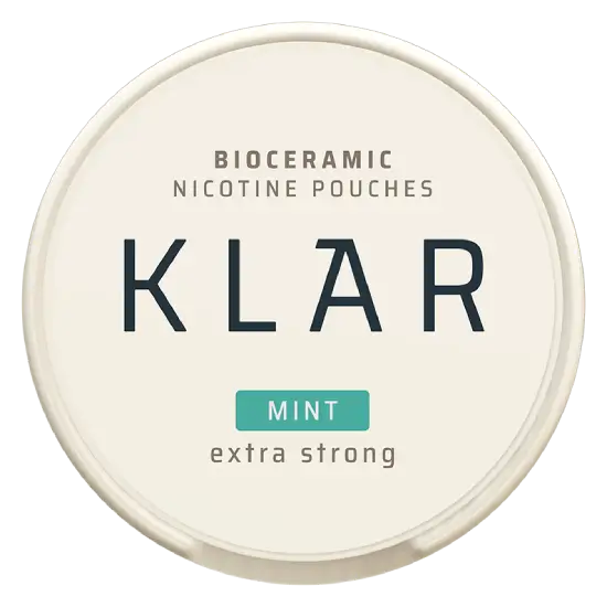 KLAR Mint Extra Strong Slim nicotine pouches sin tabaco sabor menta intensa disponible en España