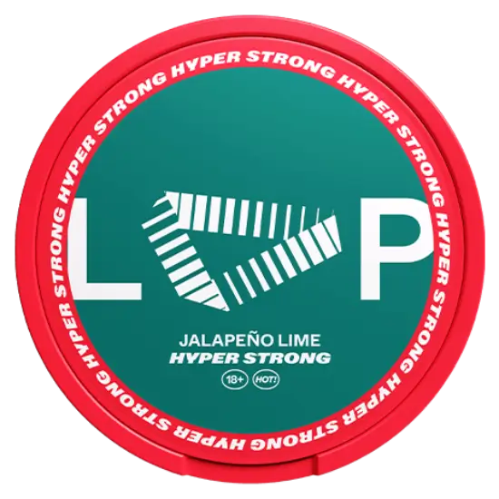 LOOP Jalapeño Lime Hyper Strong nicotine pouches lata abierta formato slim sin tabaco