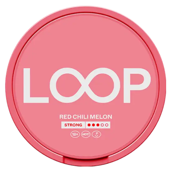 LOOP Red Chili Melon Strong snus blanco sabor melón y chili rojo