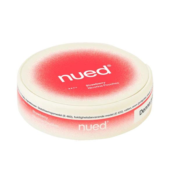 NUED Strawberry nicotine pouches sin tabaco sabor fresa