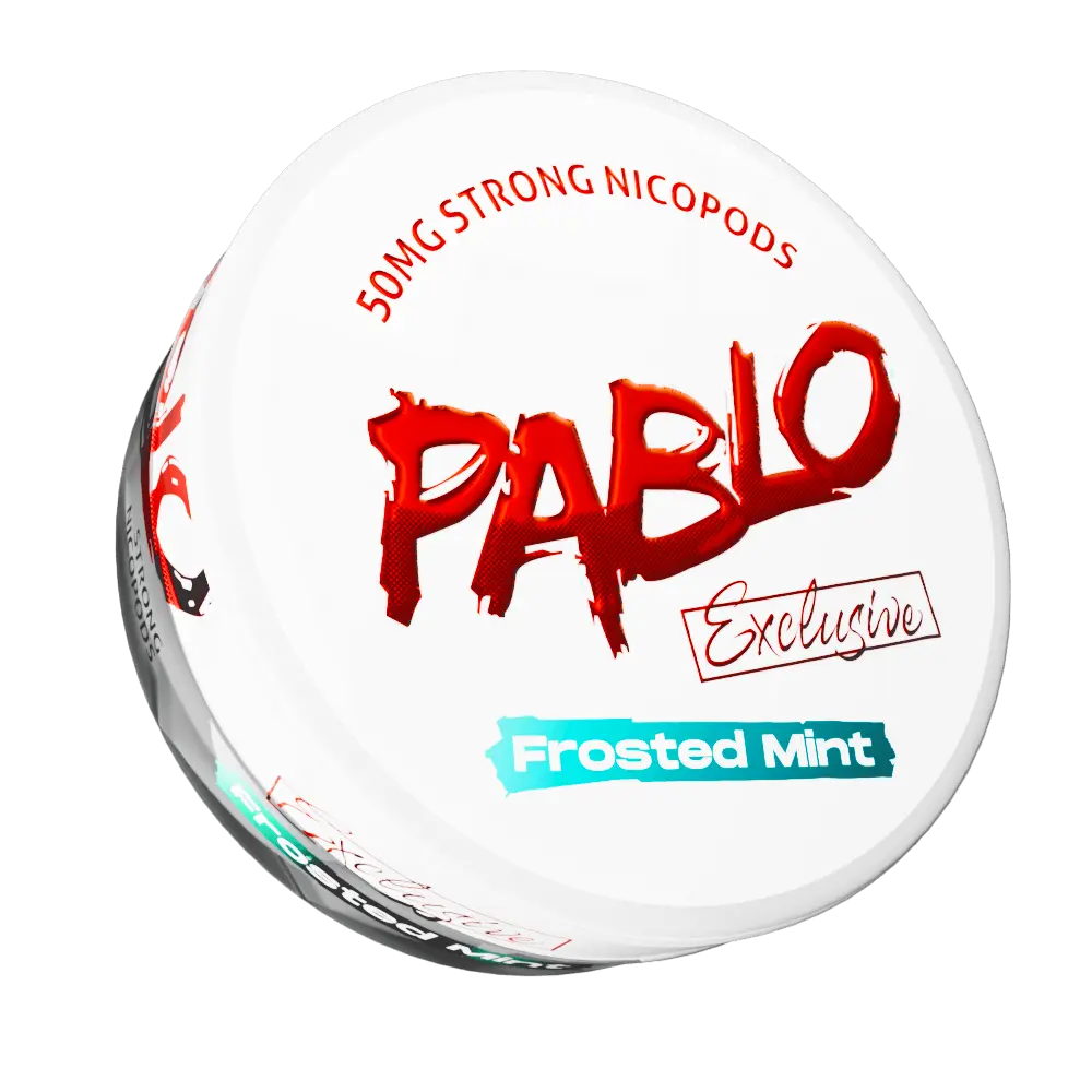 Bolsas de nicotina PABLO Frosted Mint 50mg – Experiencia menta helada intensa