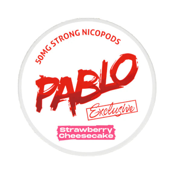 PABLO Exclusive Strawberry Cheesecake 50mg – Bolsas de nicotina con sabor a tarta de queso y fresa
