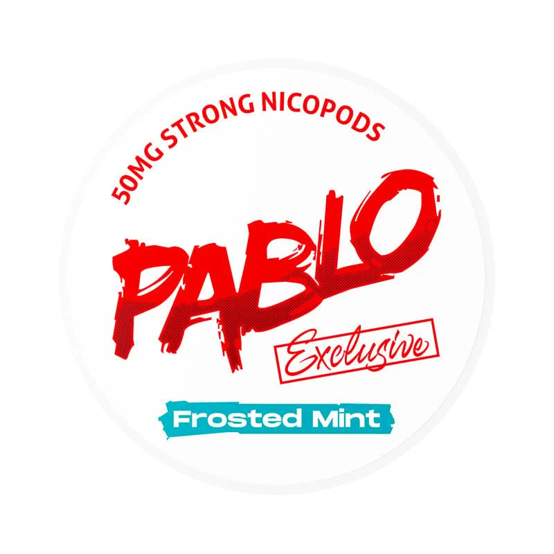 PABLO Exclusive Frosted Mint 50mg – Bolsas de nicotina fuertes con sabor menta helada