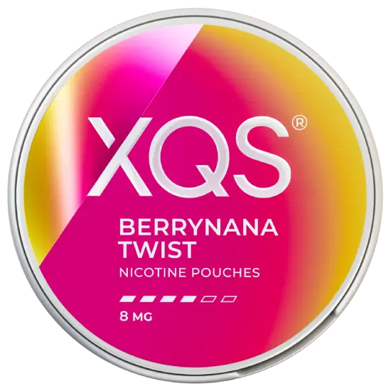 XQS Berrynana Twist Strong slim nicotine pouches sabor banana berries